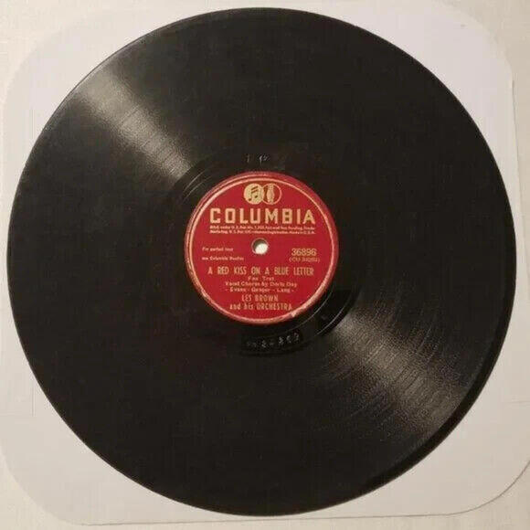 3/$25 Les Brown 78 RPM We’ll Be Together Again A Red Kiss on Blue Columbia 36896 - Picture 1 of 5